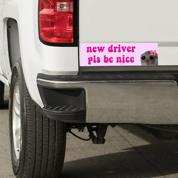 10 stk. Nice Driver bilmærkat selvklæbende elevchauffør A-10PCS