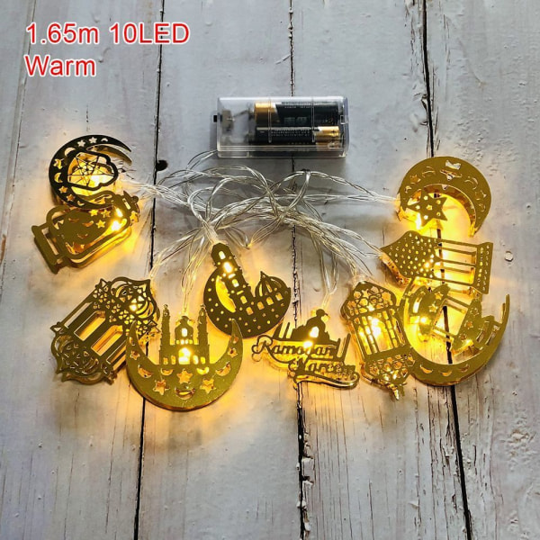 1,65m 10LED Eid Mubarak LED Lysstreng Ramadan Dekoration