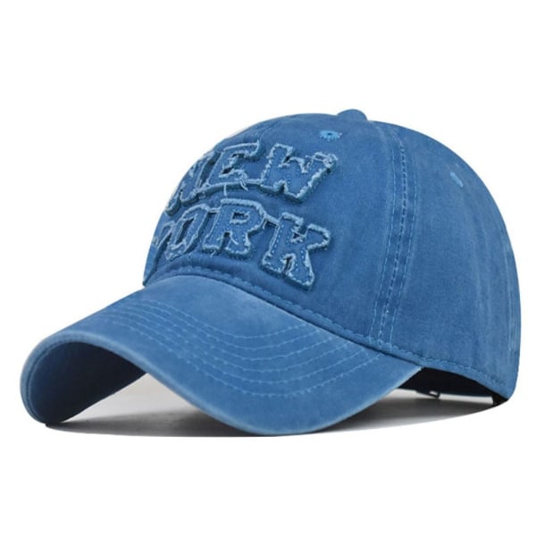 Brev Broderi Baseball Kasketter Snapback Hatte LAKE BLUE lake blue