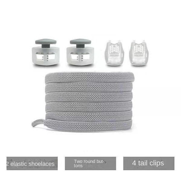 No Tie Snørebånd Child Spring Lock Snørebånd GRÅ grey