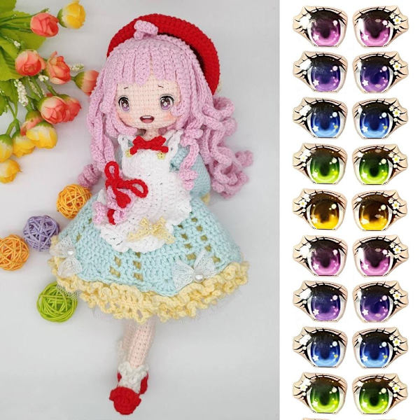 Sarjakuva silmätarrat Anime-hahmonukke 10 mm 10 mm 10mm