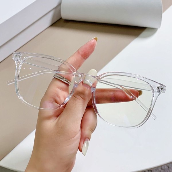 Anti-Blue Light Glasögon Fyrkantiga Glasögon TRANSPARENT Transparent
