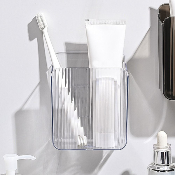Vægmonteret opbevaringsboks Makeup opbevaringskurv TRANSPARENT Transparent
