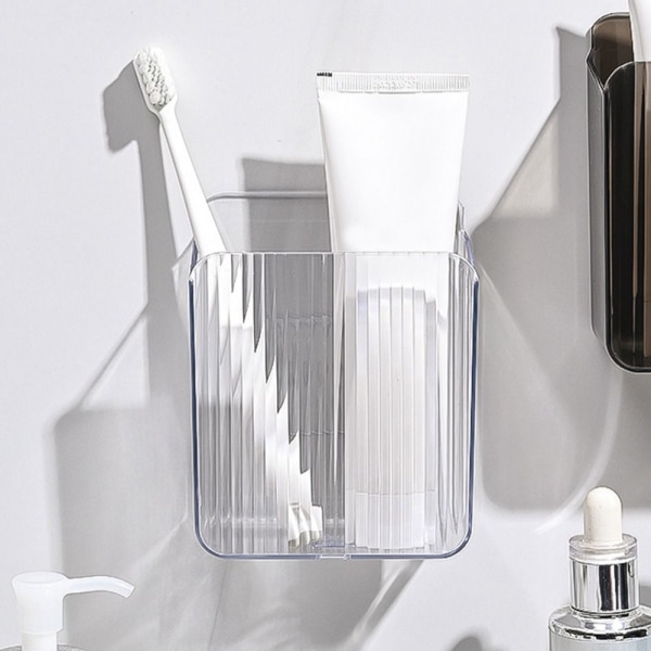 Veggmontert oppbevaringsboks Makeup Oppbevaringskurv TRANSPARENT Transparent