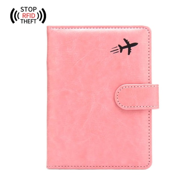 RFID Business Passport Cover Dokument Kreditkortsfodral CASE Pink