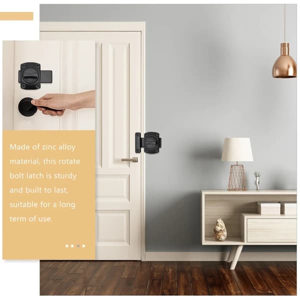 Drejelås Sikkerhedsdørlås SORT 2 STK black 2pcs-2pcs