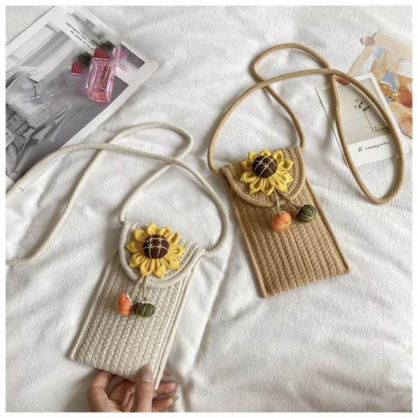 Bomull Vävd Väska Handväska 2 2 2