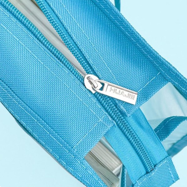 Mesh blixtlåspåse påse Transparent filpåse FÄRG 2 FÄRG 2 Color 2