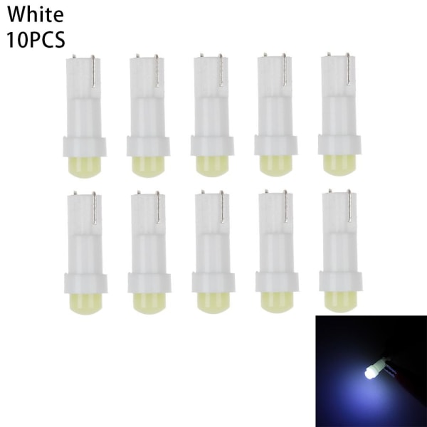 T5 LED-lampor Instrumentbräda ljus VIT 10ST 10ST White 10Pcs-10Pcs
