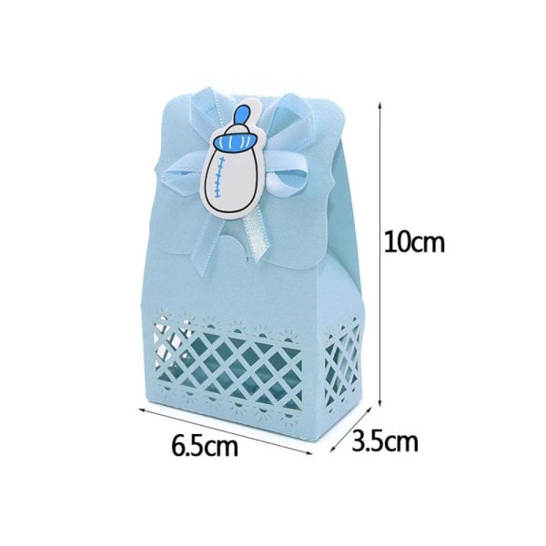 12st/lot Candy Box Wedding Favor Box G-BLÅ G-BLÅ G-Blue