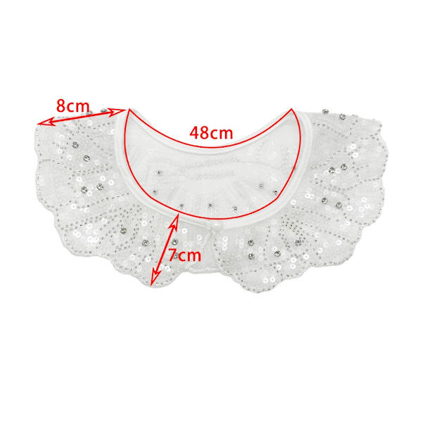 Pärlkrage broderad kristallkrage A A A