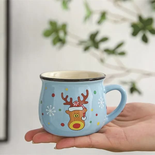 Keramisk Julmugg Kaffemugg ROSA TOMTE ROSA TOMTE Pink Santa