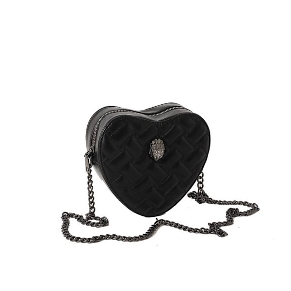 Eagle Head Chain Bag Rhombus Brodered Thread Bag SVART black