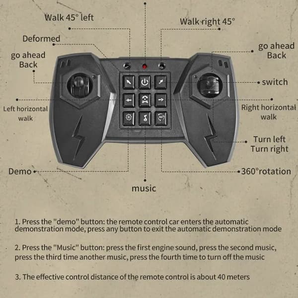 Gesture RC Stuntbil RC Bil GRÅ grey
