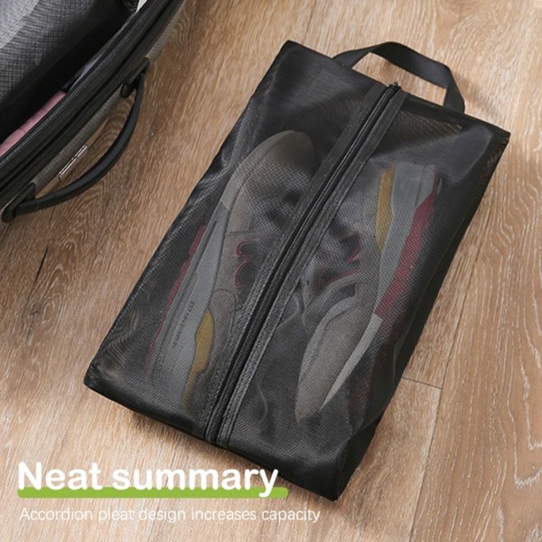 1 Stk Skooppbevaringsveske Reiseskovesker SORT STOR SORT STOR black large