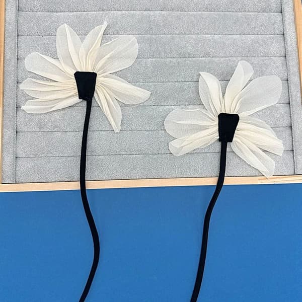 2 st Krage Blomma Broschnålar SVART black