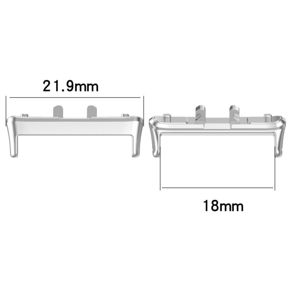 2 stk stroppadapter Klokkebåndskontakt SORT B ​​B Black B-B