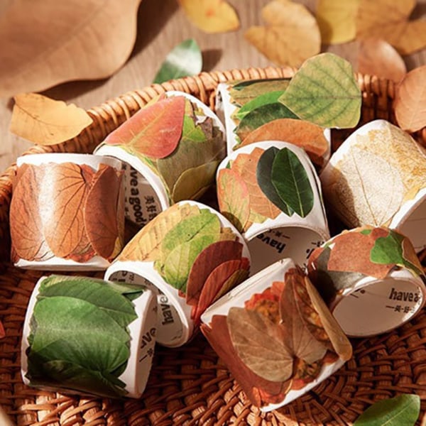 50 STK/Roll Leaves Washi Tape Fallen Leaves Stickers 03 03 03