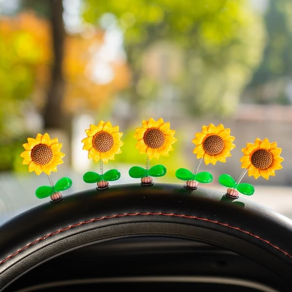 5 st bilsvängande blommor bilprydnader B B B