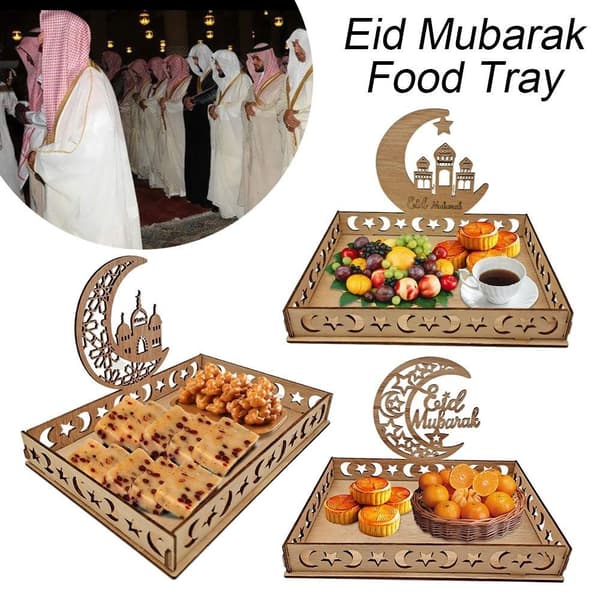 Eid Mubarak Måne- og Stjernefat Ramadan Kareem Matbeholder 2 2