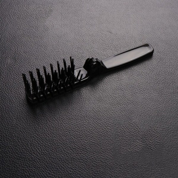 Folding Comb Massage Hårborste SVART black