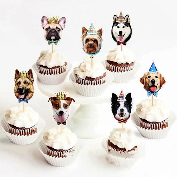 Crown Dog Cat Cake Topper Party Cupcake Toppers CAT CAT Cat