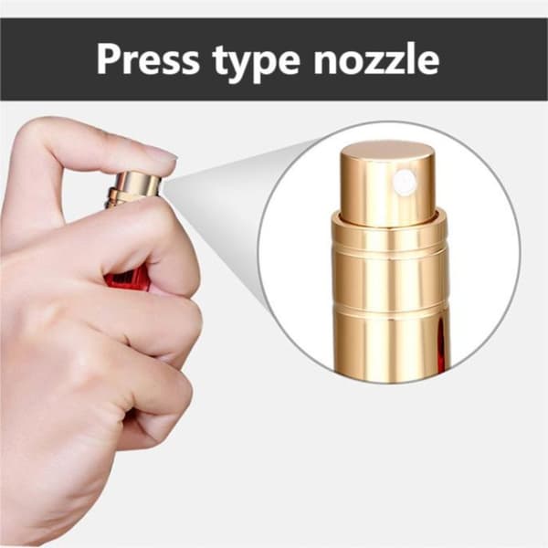 5 ml:n hajuvesisuihkepullo nestesäiliö KULTA gold