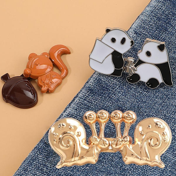 Jeansknapper No-Sying Metalknap SORT SNEGLE SNEGLE black snails-snails
