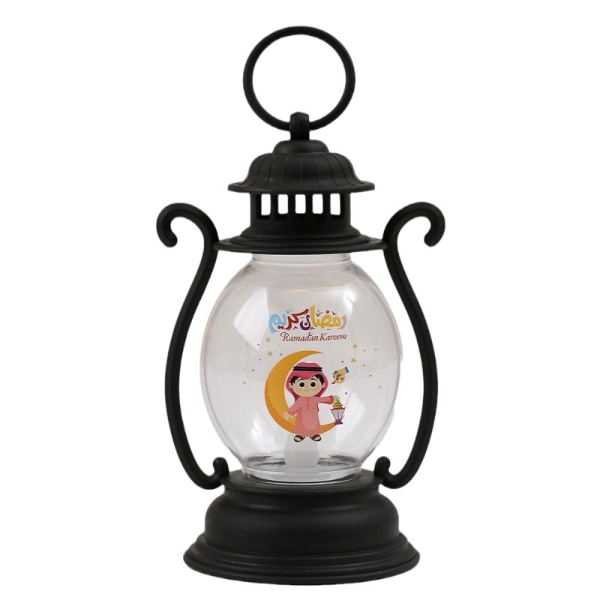 Ramadan Kareem Led Lantern LED Candle Lantern SVART black