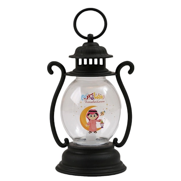 Ramadan Kareem Led Lantern LED Ljus Lantern SVART black