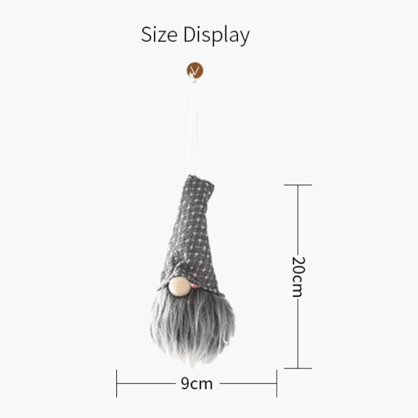 Christmas Faceless Doll Joulukoristeet HARMAA grey