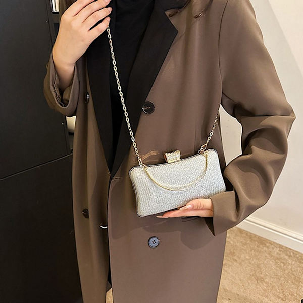 Evening Bag Chain Axelväskor GULD gold