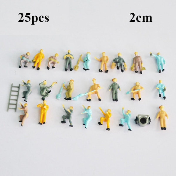 10/25 stk. Byggearbejder Modelbygning Mennesker Figurer 2 2 2