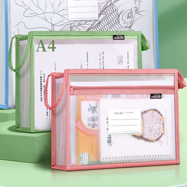 Mesh vetoketjullinen pussipussi, läpinäkyvä arkistolaukku, STYLE 1 STYLE 1 Style 1