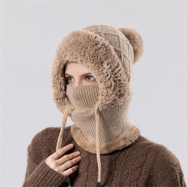 Pälsmössa Beanies Hatt BEIGE beige