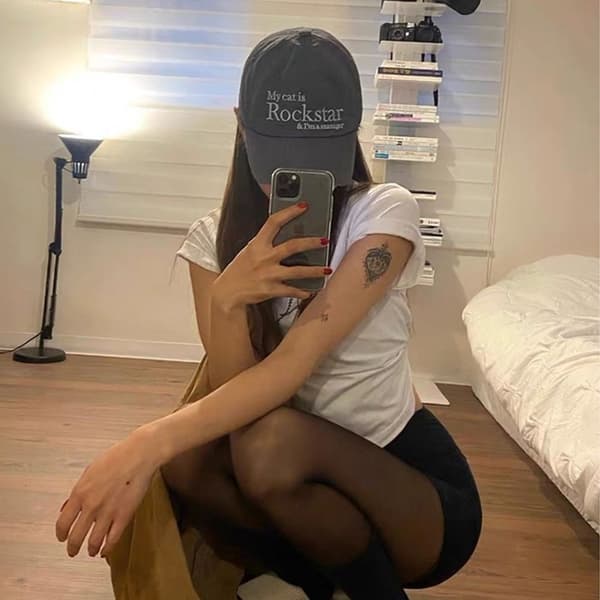 Baseballkasketter med bogstavbroderi Snapback-hatte SORT black