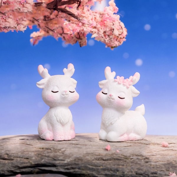 Miniatyyrit Deer Figurine Sarjakuva Sika Deer 2 2 2