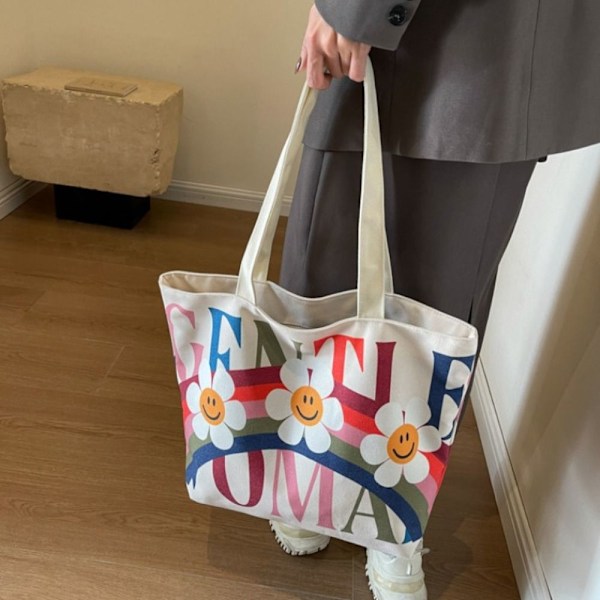 Dame håndtaske Canvas Tote Bag Messenger Bag