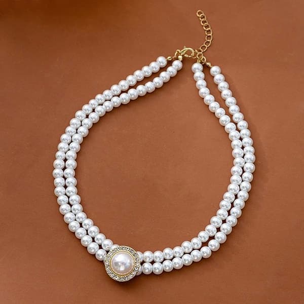 Pärlhalsband Pärlkedja Pärlchoker