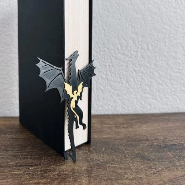 Dragon Bookmark Dobbeltsidig Long Fei Bookmark 3 3 3