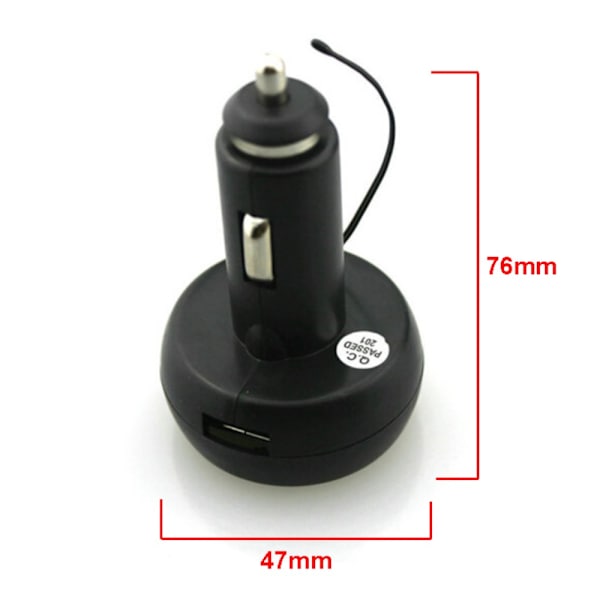 LCD-mätare Monitor USB Billaddare RÖD Red