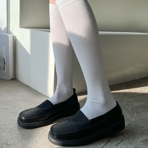 JK-strømper over knestrømper HVIT L L White L-L