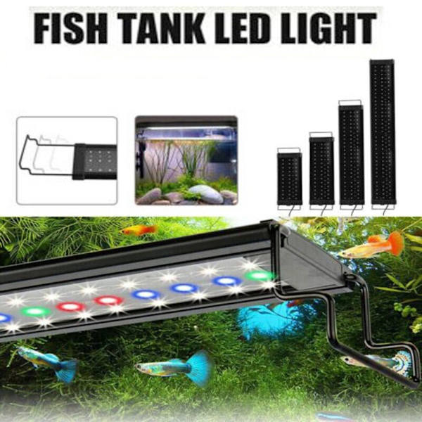 Akvarium LED lys Fisketank LED lys 45-60CM220V EU STIK 220V 45-60CM220V EU Plug