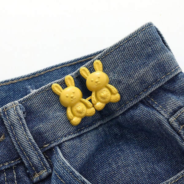 Midjeknapp Jeans Bältesspänne GUL yellow