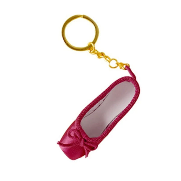 Satin Pointe Sko Nøkkelring Ballett Sko Søt nøkkelring VINRØD Wine Red
