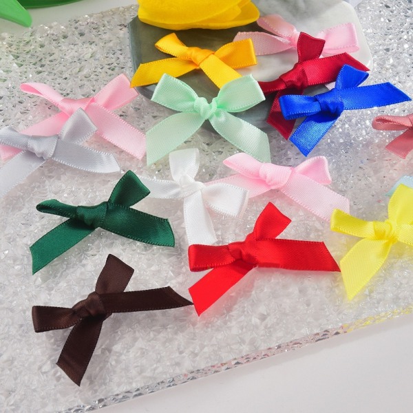 Satinband Bow Craft Dekoration D-100PCS D-100PCS D-100pcs