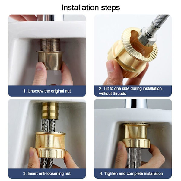 Fast bundmøtrik Vandhane Installation Fastener Tap Fast base