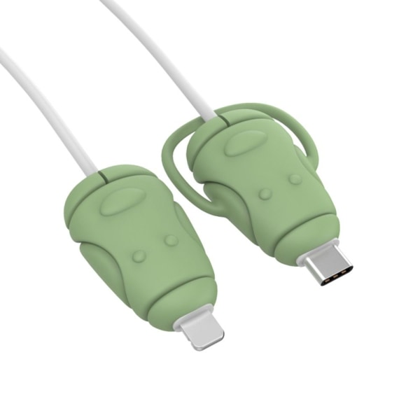 Kaapelinsuoja Latauskaapelin cover VIHREÄ TYYPPI TO Green TypeC to iOS-TypeC to iOS