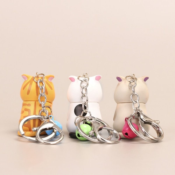 Shy Cat Nyckelring Chubby Kitten Keyring 3 3 3