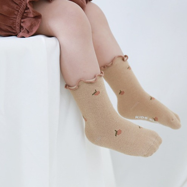 1pari Baby Socks Short Tube Sukat BEIGE M beige M